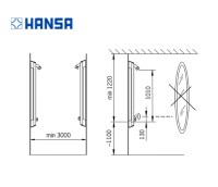 MEDIDAS PANEL DUCHA ELECTRONICO ELECTRA HANSA